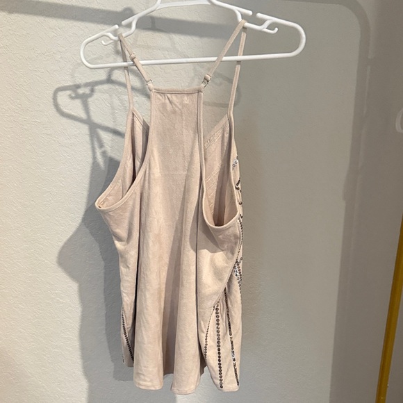 Never Worn Cream Tank with Gold and Silver Embellishment - Sequins - Size Large - Picture 2 of 2